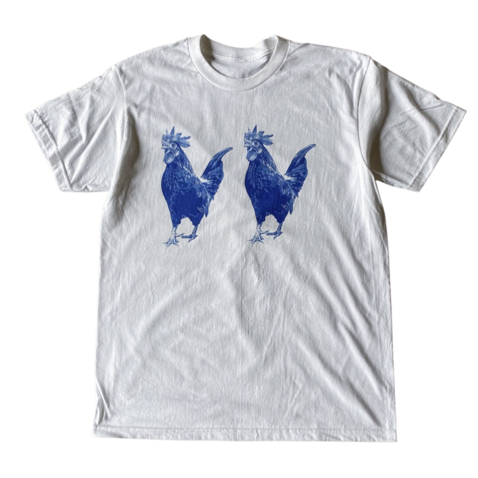 T-Shirt Blue Chickens