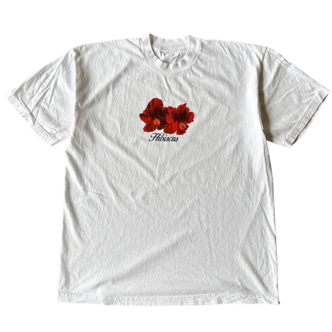 T-shirt Hibiscus Rouge