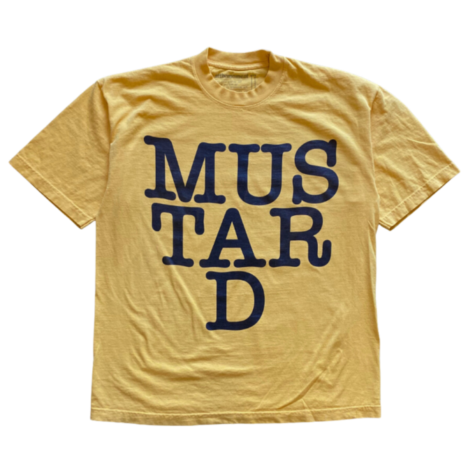 T-shirt Mustard Text