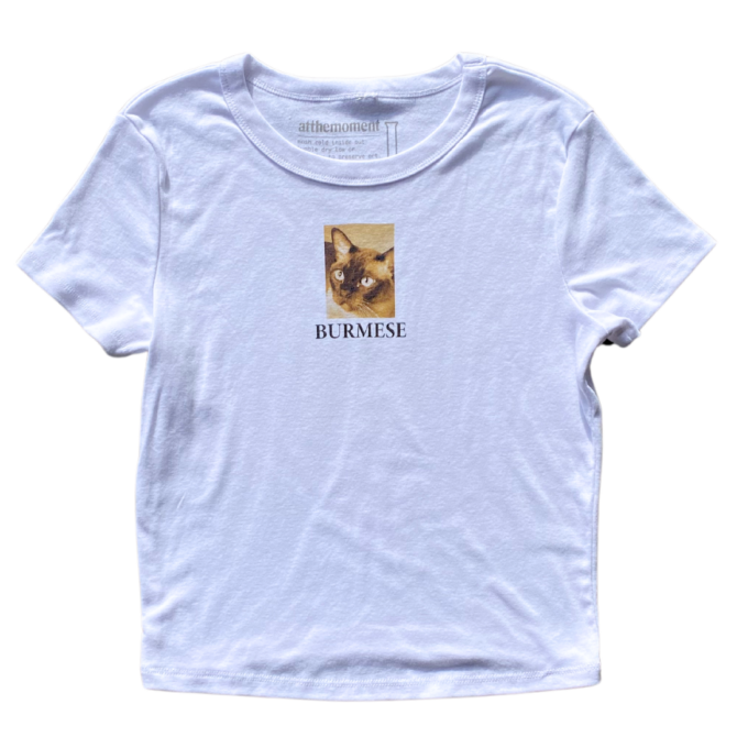 T-shirt Côtes Fines Femme Chat Birman