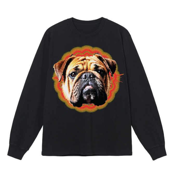 T-shirt Manches Longues Visage de Bulldog