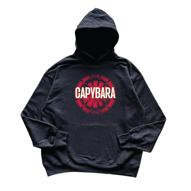 Hoodie Capybara Text v7